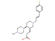 3-[(3R*,4S*)-1-[(2E)-3-(4-fluorophenyl)prop-2-en-1-yl]-4-(4-methylpiperazin-1-yl)piperidin-3-yl]propanoic acid