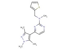 N-methyl-N-(2-thienylmethyl)-4-(1,3,5-trimethyl-1H-pyrazol-4-yl)pyrimidin-2-amine