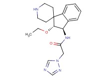 N-[(2R*,3R*)-2-ethoxy-2,3-dihydrospiro[indene-1,4'-piperidin]-3-yl]-2-(1H-1,2,4-triazol-1-yl)acetamide