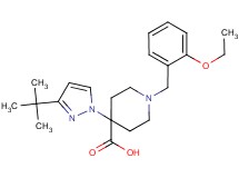 4-(3-tert-butyl-1H-pyrazol-1-yl)-1-(2-ethoxybenzyl)piperidine-4-carboxylic acid