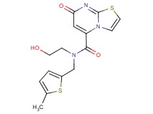 N-(2-hydroxyethyl)-N-[(5-methyl-2-thienyl)methyl]-7-oxo-7H-[1,3]thiazolo[3,2-a]pyrimidine-5-carboxamide