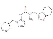 N'-[1-(cyclohex-3-en-1-ylmethyl)-1H-pyrazol-5-yl]-N-methyl-N-(4,5,6,7-tetrahydro-1,2-benzisoxazol-3-ylmethyl)urea