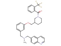 N-methyl-1-(6-quinolinyl)-N-[3-({1-[2-(trifluoromethyl)benzoyl]-3-piperidinyl}methoxy)benzyl]methanamine