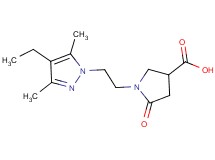 1-[2-(4-ethyl-3,5-dimethyl-1H-pyrazol-1-yl)ethyl]-5-oxopyrrolidine-3-carboxylic acid