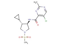 5-chloro-N-[(3R*,4S*)-4-cyclopropyl-1-(methylsulfonyl)-3-pyrrolidinyl]-2-methyl-4-pyrimidinecarboxamide