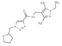 N-[(1-ethyl-3,5-dimethyl-1H-pyrazol-4-yl)methyl]-1-(tetrahydro-2-furanylmethyl)-1H-1,2,3-triazole-4-carboxamide