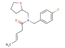 (3E)-N-(4-fluorobenzyl)-N-(tetrahydrofuran-2-ylmethyl)pent-3-enamide