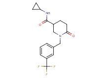 N-cyclopropyl-6-oxo-1-[3-(trifluoromethyl)benzyl]-3-piperidinecarboxamide