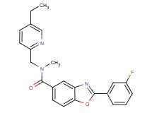 N-[(5-ethyl-2-pyridinyl)methyl]-2-(3-fluorophenyl)-N-methyl-1,3-benzoxazole-5-carboxamide