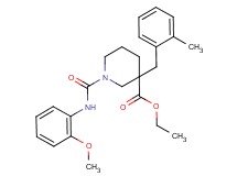 ethyl 1-{[(2-methoxyphenyl)amino]carbonyl}-3-(2-methylbenzyl)-3-piperidinecarboxylate