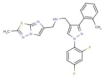 1-[1-(2,4-difluorophenyl)-3-(2-methylphenyl)-1H-pyrazol-4-yl]-N-[(2-methylimidazo[2,1-b][1,3,4]thiadiazol-6-yl)methyl]methanamine