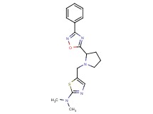 N,N-dimethyl-5-{[2-(3-phenyl-1,2,4-oxadiazol-5-yl)-1-pyrrolidinyl]methyl}-1,3-thiazol-2-amine