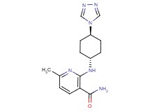 6-methyl-2-{[trans-4-(4H-1,2,4-triazol-4-yl)cyclohexyl]amino}nicotinamide