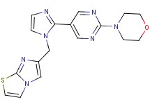 6-{[2-(2-morpholin-4-ylpyrimidin-5-yl)-1H-imidazol-1-yl]methyl}imidazo[2,1-b][1,3]thiazole