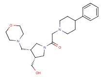 {(3R*,4R*)-4-(morpholin-4-ylmethyl)-1-[(4-phenylpiperidin-1-yl)acetyl]pyrrolidin-3-yl}methanol