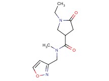 1-ethyl-N-(3-isoxazolylmethyl)-N-methyl-5-oxo-3-pyrrolidinecarboxamide