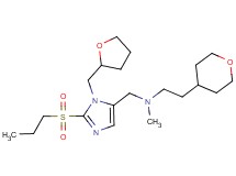 N-methyl-N-{[2-(propylsulfonyl)-1-(tetrahydro-2-furanylmethyl)-1H-imidazol-5-yl]methyl}-2-(tetrahydro-2H-pyran-4-yl)ethanamine