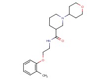 N-[2-(2-methylphenoxy)ethyl]-1-(tetrahydro-2H-pyran-4-yl)piperidine-3-carboxamide