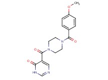 5-{[4-(4-methoxybenzoyl)-1-piperazinyl]carbonyl}-4(3H)-pyrimidinone
