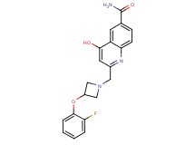 2-{[3-(2-fluorophenoxy)azetidin-1-yl]methyl}-4-hydroxyquinoline-6-carboxamide