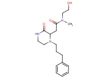 N-(2-hydroxyethyl)-N-methyl-2-[3-oxo-1-(3-phenylpropyl)-2-piperazinyl]acetamide