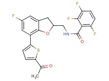 N-{[7-(5-acetyl-2-thienyl)-5-fluoro-2,3-dihydro-1-benzofuran-2-yl]methyl}-2,3,6-trifluorobenzamide