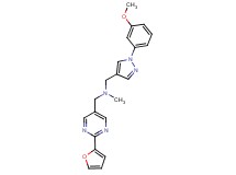 1-[2-(2-furyl)-5-pyrimidinyl]-N-{[1-(3-methoxyphenyl)-1H-pyrazol-4-yl]methyl}-N-methylmethanamine