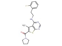 N-[2-(2-fluorophenyl)ethyl]-5-methyl-6-(1-pyrrolidinylcarbonyl)thieno[2,3-d]pyrimidin-4-amine