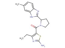 4-ethyl-5-{[2-(6-methyl-1H-benzimidazol-2-yl)-1-pyrrolidinyl]carbonyl}-1,3-thiazol-2-amine
