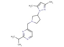 4-{[3-(3,5-dimethyl-1H-pyrazol-1-yl)pyrrolidin-1-yl]methyl}-2-isopropylpyrimidine