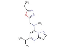 N-[(5-ethyl-1,3,4-oxadiazol-2-yl)methyl]-5-isopropyl-N-methylpyrazolo[1,5-a]pyrimidin-7-amine