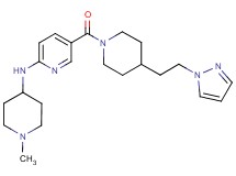 N-(1-methyl-4-piperidinyl)-5-({4-[2-(1H-pyrazol-1-yl)ethyl]-1-piperidinyl}carbonyl)-2-pyridinamine