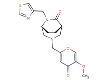 (1S*,5R*)-3-[(5-methoxy-4-oxo-4H-pyran-2-yl)methyl]-6-(1,3-thiazol-4-ylmethyl)-3,6-diazabicyclo[3.2.2]nonan-7-one