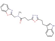 N-(1,3-benzoxazol-2-ylmethyl)-3-{5-[2-(1H-indol-3-yl)ethyl]-1,3,4-oxadiazol-2-yl}-N-methylpropanamide