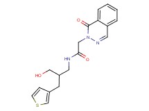 N-[3-hydroxy-2-(3-thienylmethyl)propyl]-2-(1-oxophthalazin-2(1H)-yl)acetamide