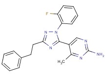 5-[1-(2-fluorophenyl)-3-(2-phenylethyl)-1H-1,2,4-triazol-5-yl]-4-methylpyrimidin-2-amine