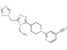 2-{4-[4-ethyl-5-(1H-1,2,4-triazol-1-ylmethyl)-4H-1,2,4-triazol-3-yl]piperidin-1-yl}isonicotinonitrile