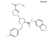 methyl 1-[(3R,5S)-5-[(1,3-dihydro-2-benzofuran-5-ylamino)carbonyl]-1-(4-fluorobenzyl)-3-pyrrolidinyl]-1H-1,2,3-triazole-4-carboxylate