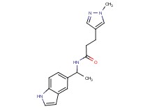 N-[1-(1H-indol-5-yl)ethyl]-3-(1-methyl-1H-pyrazol-4-yl)propanamide