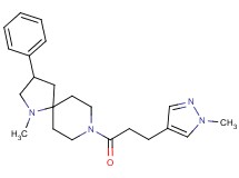 1-methyl-8-[3-(1-methyl-1H-pyrazol-4-yl)propanoyl]-3-phenyl-1,8-diazaspiro[4.5]decane