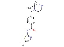 4-[(2,2-dimethylpiperazin-1-yl)methyl]-N-(5-methyl-1,3-thiazol-2-yl)benzamide