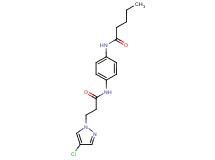N-(4-{[3-(4-chloro-1H-pyrazol-1-yl)propanoyl]amino}phenyl)pentanamide