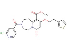 methyl 3-(2-chloroisonicotinoyl)-7-oxo-9-[2-(3-thienyl)ethoxy]-1,2,3,4,5,7-hexahydropyrido[1,2-d][1,4]diazepine-10-carboxylate
