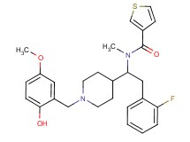 N-{2-(2-fluorophenyl)-1-[1-(2-hydroxy-5-methoxybenzyl)-4-piperidinyl]ethyl}-N-methyl-3-thiophenecarboxamide