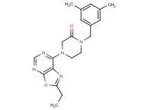 1-(3,5-dimethylbenzyl)-4-(2-ethyl[1,3]oxazolo[5,4-d]pyrimidin-7-yl)-2-piperazinone