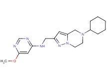 N-[(5-cyclohexyl-4,5,6,7-tetrahydropyrazolo[1,5-a]pyrazin-2-yl)methyl]-6-methoxypyrimidin-4-amine