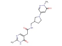N-{[1-(1-methyl-6-oxo-1,6-dihydro-4-pyridazinyl)-3-pyrrolidinyl]methyl}-2-(2-methyl-6-oxo-1,6-dihydro-5-pyrimidinyl)acetamide