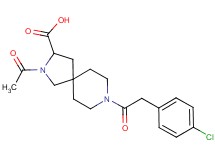 2-acetyl-8-[(4-chlorophenyl)acetyl]-2,8-diazaspiro[4.5]decane-3-carboxylic acid