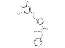 5-[(4-chloro-3,5-dimethylphenoxy)methyl]-N-methyl-N-(2-pyrazinylmethyl)-3-isoxazolecarboxamide