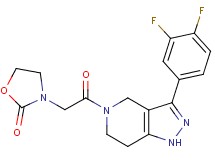 3-{2-[3-(3,4-difluorophenyl)-1,4,6,7-tetrahydro-5H-pyrazolo[4,3-c]pyridin-5-yl]-2-oxoethyl}-1,3-oxazolidin-2-one